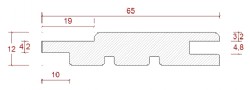 12x65 Asp Bastupanel skarvat
